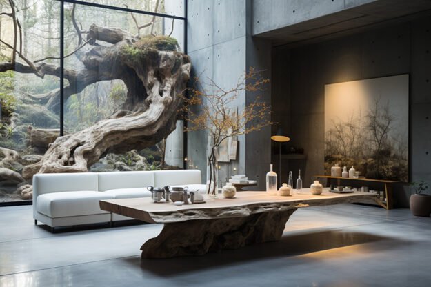 Natural Stone and Wood Table: Transform Your Space