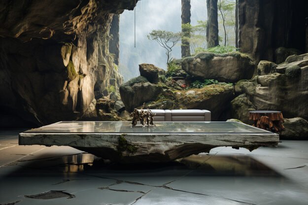 Natural Stone and Wood Table: Transform Your Space with Timeless Elegance