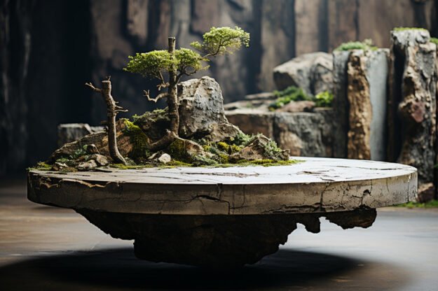 Natural Stone and Wood Table: Elevate Your Space with Timeless Elegance