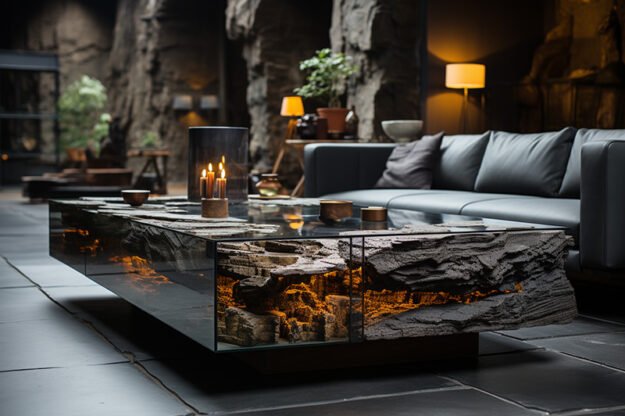 Natural Stone and Wood Table: Unleash Elegance in Your Space