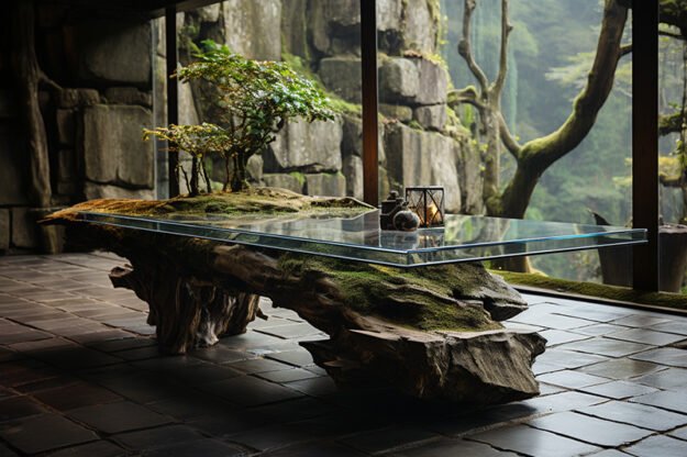 Natural Stone and Wood Table: Elevate Your Space Today!