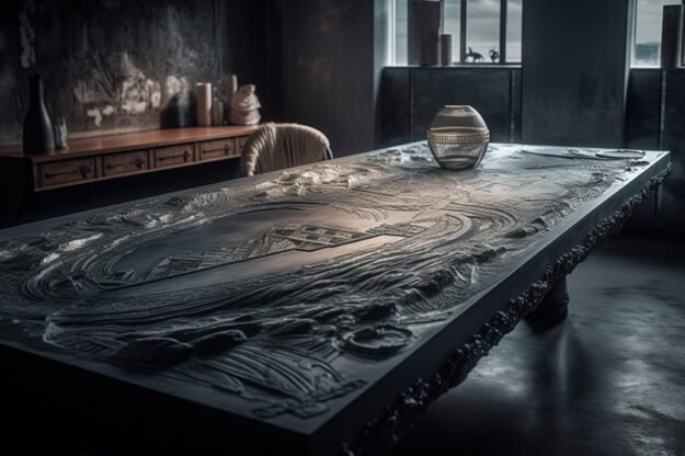 Natural Stone and Wood Table: Elevate Your Space with Timeless Elegance