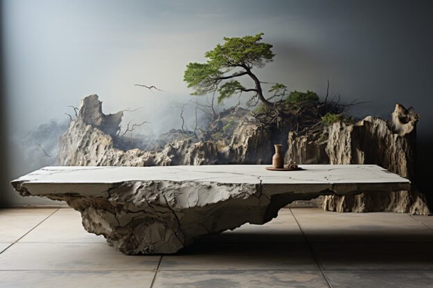 Natural Stone and Wood Table: Experience Unmatched Elegance and Durability