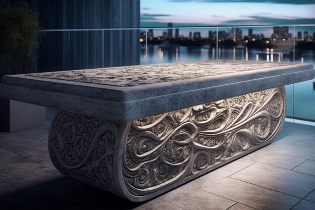 Natural Stone and Wood Table: Elevate Your Living Space with Timeless Elegance