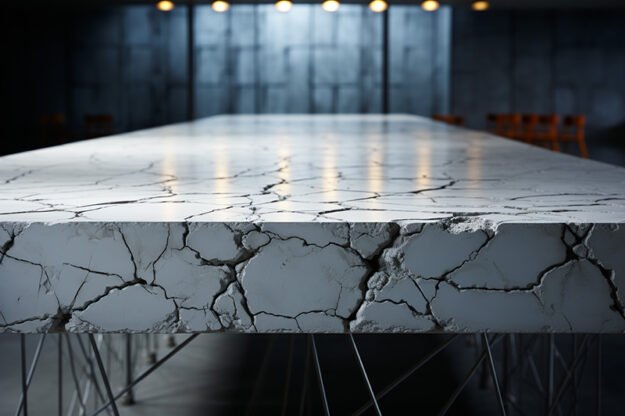 Natural Stone and Wood Table