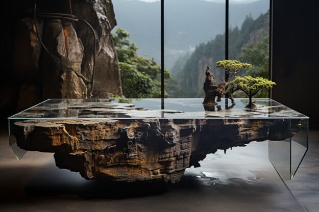 Natural Stone and Wood Table: Transform Your Space with Elegance and Style