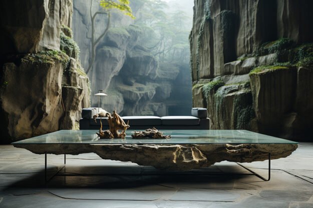 Natural Stone and Wood Table: A Timeless Masterpiece for Your Home