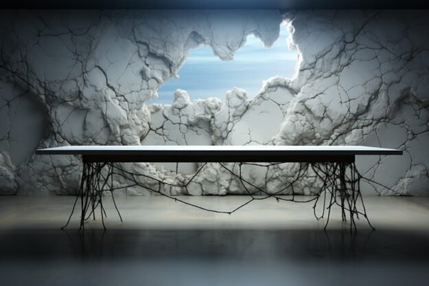 Natural Stone and Wood Table: Elevate Your Space