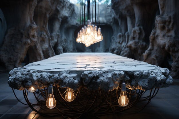 Natural Stone and Wood Table: Elevate Your Space