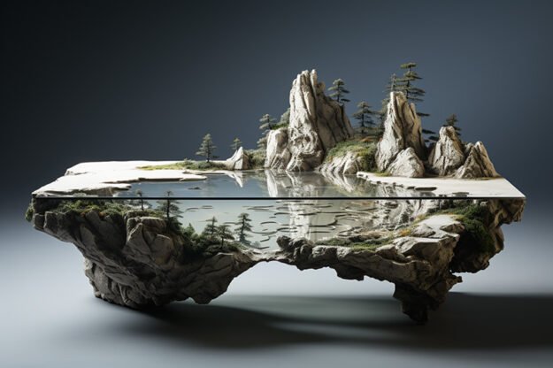 Natural Stone and Wood Table: Unleash Timeless Elegance
