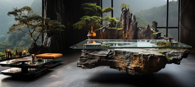 Natural Stone and Wood Table: A Timeless Elegance for Your Space