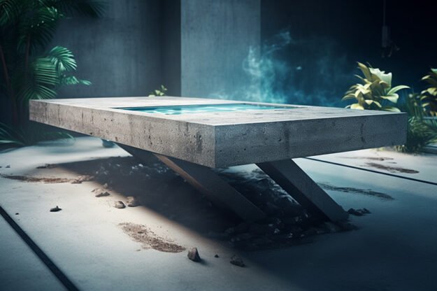 Natural Stone and Wood Table: Elevate Your Space with Distinction