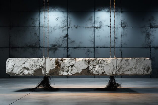 Natural Stone and Wood Table