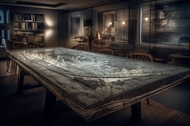 Natural Stone and Wood Table: Elevate Your Space with Timeless Elegance