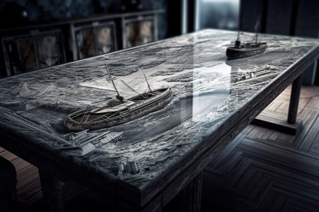 Natural Stone and Wood Table: Elevate Your Space