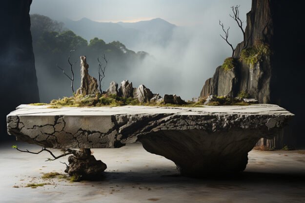Natural Stone and Wood Table: Elevate Your Space with Unmatched Elegance