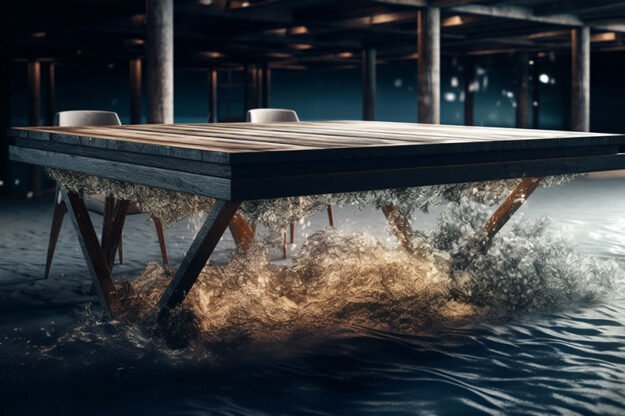 Natural Stone and Wood Table: Elevate Your Space with Timeless Elegance