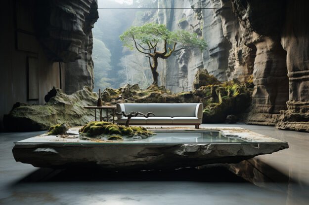Natural Stone and Wood Table: The Epitome of Timeless Elegance
