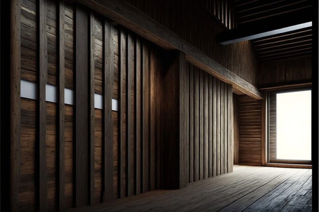 Elegant Burned Wood Wall That Transforms Any Space