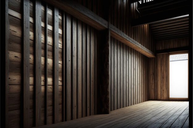 Captivating Burned Wood Wall for a Timeless Charm