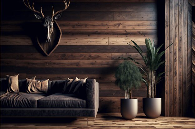 Burned Wood Wall: A Statement of Rustic Elegance