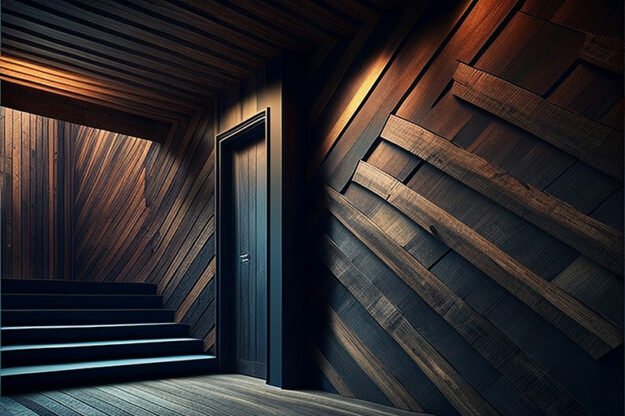 Burned Wood Wall: A Touch of Rustic Elegance