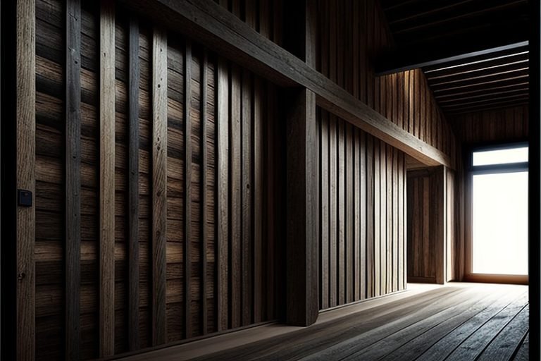 Burned Wood Wall