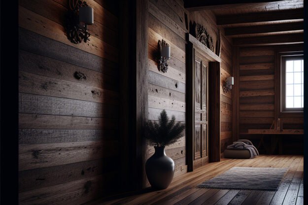 Captivating Burned Wood Wall for Your Cozy Space