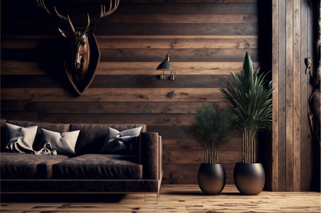Elevate Your Space with a Captivating Burned Wood Wall