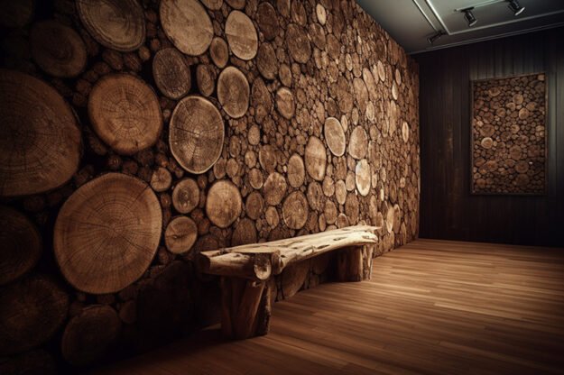 Circular Log Wall Decor: Elevate Your Space with Natural Elegance