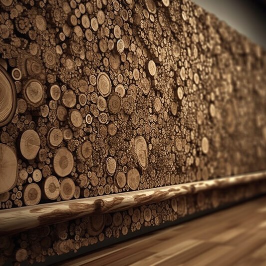 Circular Log Wall Decor: Elegance Meets Nature