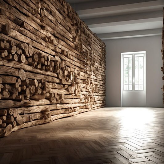 Circular Log Wall Decor: Transform Your Space into a Rustic Haven