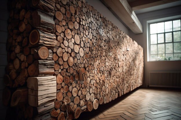Circular Log Wall Decor: Transform Your Space with Natural Elegance