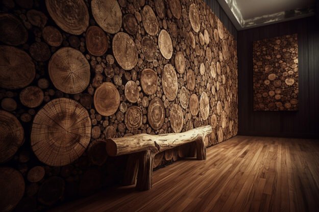 Circular Log Wall Decor: Elevate Your Space with Nature's Art