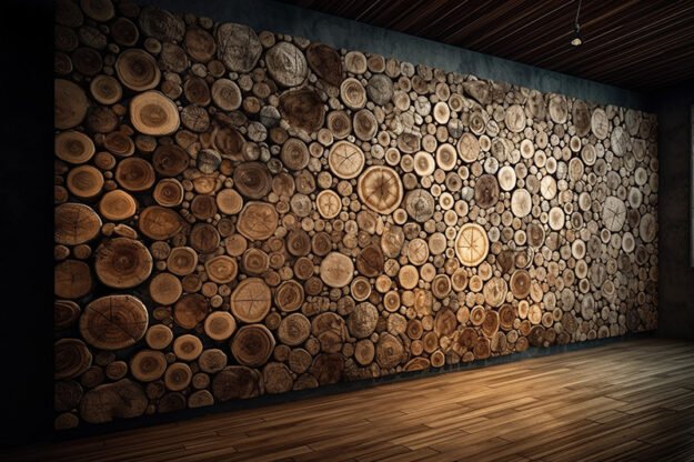 Circular Log Wall Decor: A Rustic Elegance for Your Space