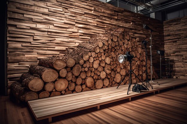 Circular Log Wall Decor: Elevate Your Space with Nature's Touch