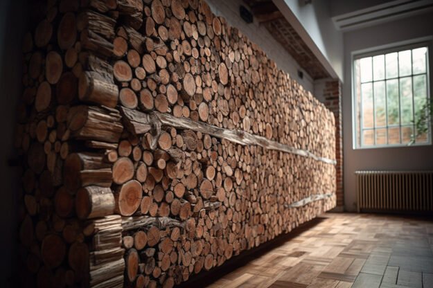 Circular Log Wall Decor: Transform Your Space into a Rustic Haven