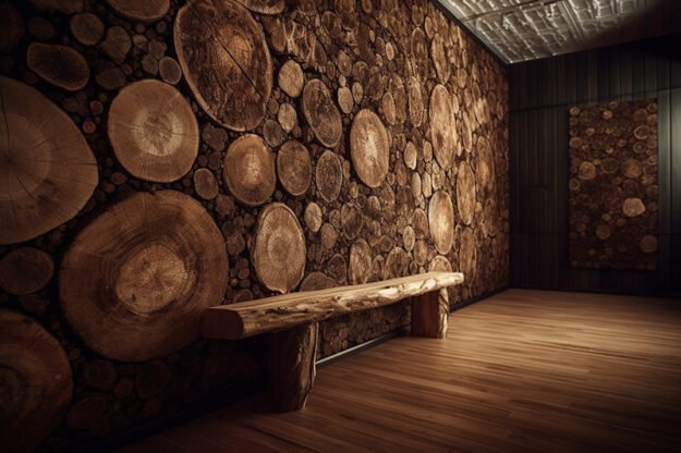 Circular Log Wall Decor: Transform Your Space into a Rustic Retreat