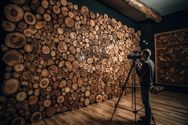 Circular Log Wall Decor: Transform Your Space with Rustic Elegance