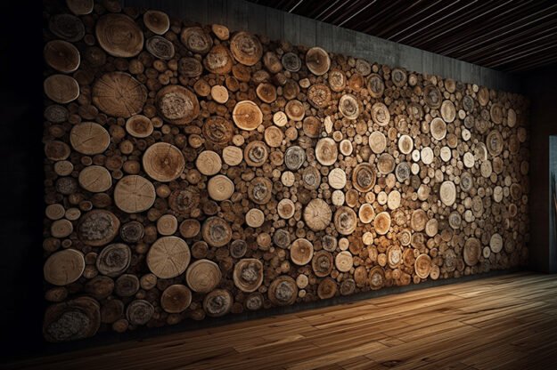Circular Log Wall Decor: Elevate Your Space with Nature's Charm