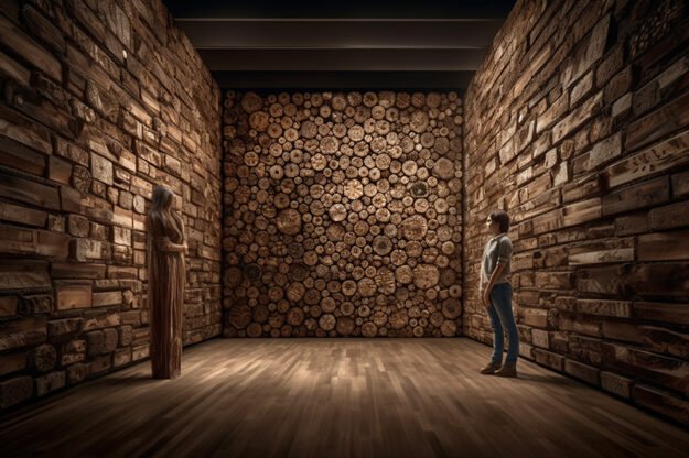 Circular Log Wall Decor: Elevate Your Space with Rustic Elegance