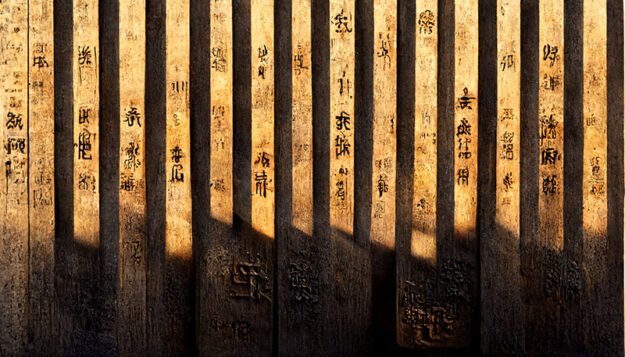 Golden Wooden Columns