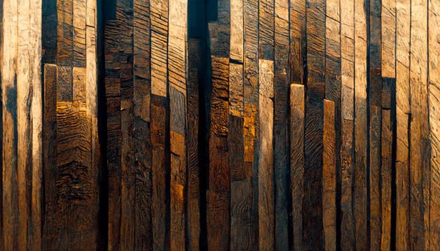 Burned Wood with Gold