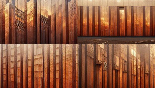 Burned Wood with Gold